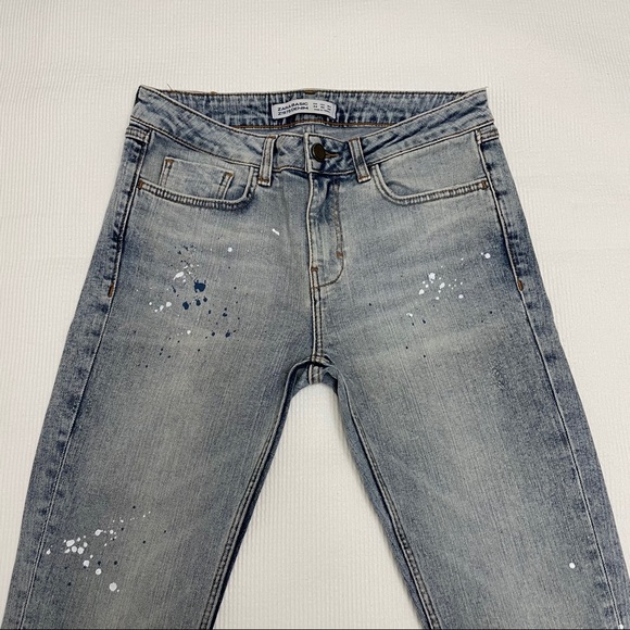 Mid Rise Skinny Paint Splattered Jeans 🎨 - Picture 3 of 7